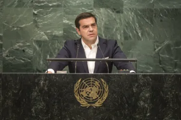 Portrait de (titres de civilité + nom) Son Excellence Alexis Tsipras (Premier Ministre), Grèce