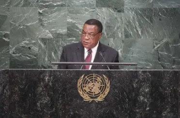 Portrait of His Excellency Augustine Phillip Mahiga (Minister for Foreign Affairs), United Republic of Tanzania