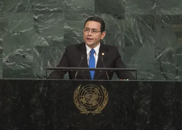 Portrait de (titres de civilité + nom) Son Excellence Jimmy Morales (Président), Guatemala