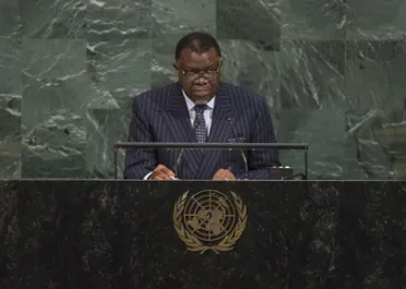 Portrait de (titres de civilité + nom) Son Excellence Hage Geingob (Président), Namibie