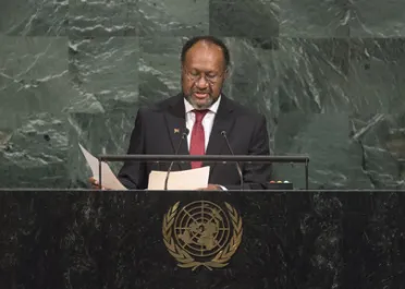 Portrait of His Excellency Charlot Salwai Tabimasmas (Prime Minister), Vanuatu