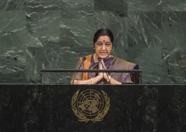 Portrait of Her Excellency Sushma Swaraj (Minister for External Affairs), India