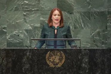Portrait of Her Excellency María Fernanda Espinosa Garcés (President of the General Assembly (fem)), President of the General Assembly (opening)