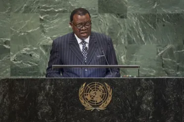Portrait de (titres de civilité + nom) Son Excellence Hage Geingob (Président), Namibie