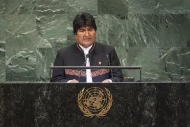 Portrait de (titres de civilité + nom) Son Excellence Evo Morales Ayma (Président), Bolivie (État plurinational de)