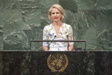 Portrait of Her Excellency Aurelia Frick (Minister for Foreign Affairs, Justice and Culture), Liechtenstein