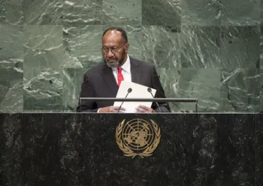 Portrait of His Excellency Charlot Salwai Tabimasmas (Prime Minister), Vanuatu