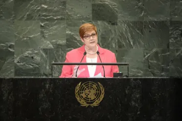 Portrait de (titres de civilité + nom) Son Excellence Marise Payne (Ministre des affaires étrangères), Australie