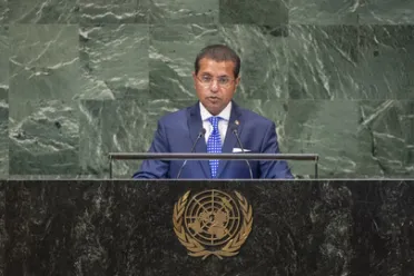 Portrait de (titres de civilité + nom) Son Excellence Ali Nasser Mohamed (Président de la délégation), Maldives