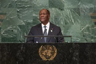 Portrait de (titres de civilité + nom) Son Excellence Alassane Ouattara (Président), Côte d’Ivoire