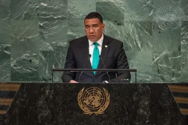 Portrait de (titres de civilité + nom) Son Excellence Andrew Holness (Premier Ministre), Jamaïque