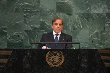 Portrait de (titres de civilité + nom) Son Excellence Muhammad Shehbaz Sharif (Premier Ministre), Pakistan