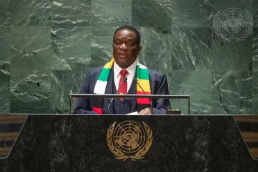 Retrato de (cargo + nombre) Su Excelencia Emmerson Dambudzo Mnangagwa (Presidente), Zimbabwe