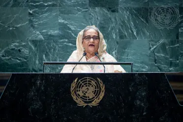 Retrato de (cargo + nombre) Su Excelencia Sheikh Hasina (Primera Ministra), Bangladesh