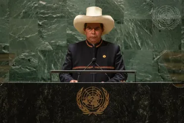 Portrait de (titres de civilité + nom) Son Excellence Pedro Castillo Terrones (Président), Pérou