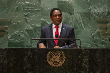 Portrait de (titres de civilité + nom) Son Excellence Hakainde Hichilema (Président), Zambie