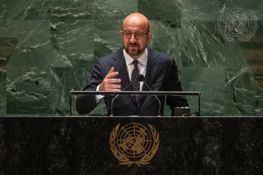 Portrait de (titres de civilité + nom) Son Excellence Charles Michel (Président du Conseil européen), Union européenne