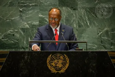 Portrait of His Excellency Charlot Salwai Tabimasmas (Prime Minister), Vanuatu