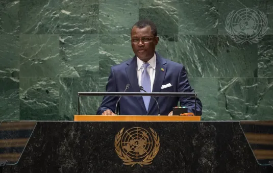 Portrait de (titres de civilité + nom) Son Excellence Marc Hermanne Gninadoou Araba (Président de la délégation), Bénin