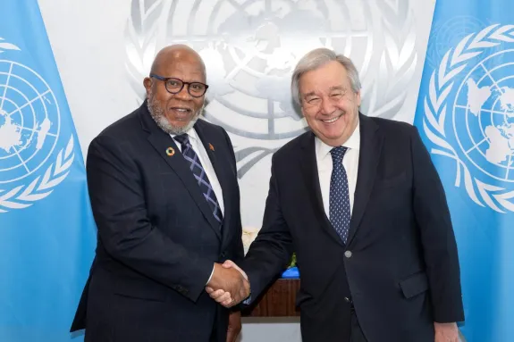 Dennis Francis and António Guterres